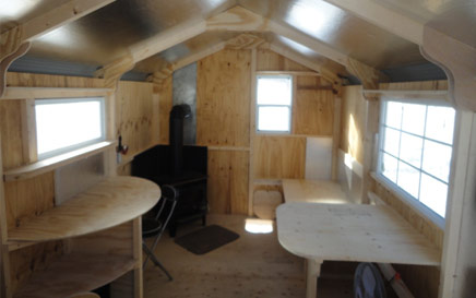 The Deluxe Ice Hut Inside 1