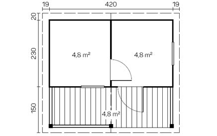 The Kalevi Sauna Size