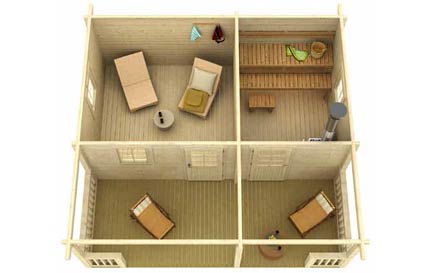 The Eino Sauna Inside
