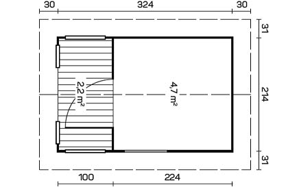 The Jorma Sauna Size